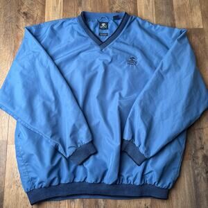 Vintage Pebble Beach Golf Jacket‎ Men's 2XL Blue Water Resistant V-Neck 6130
